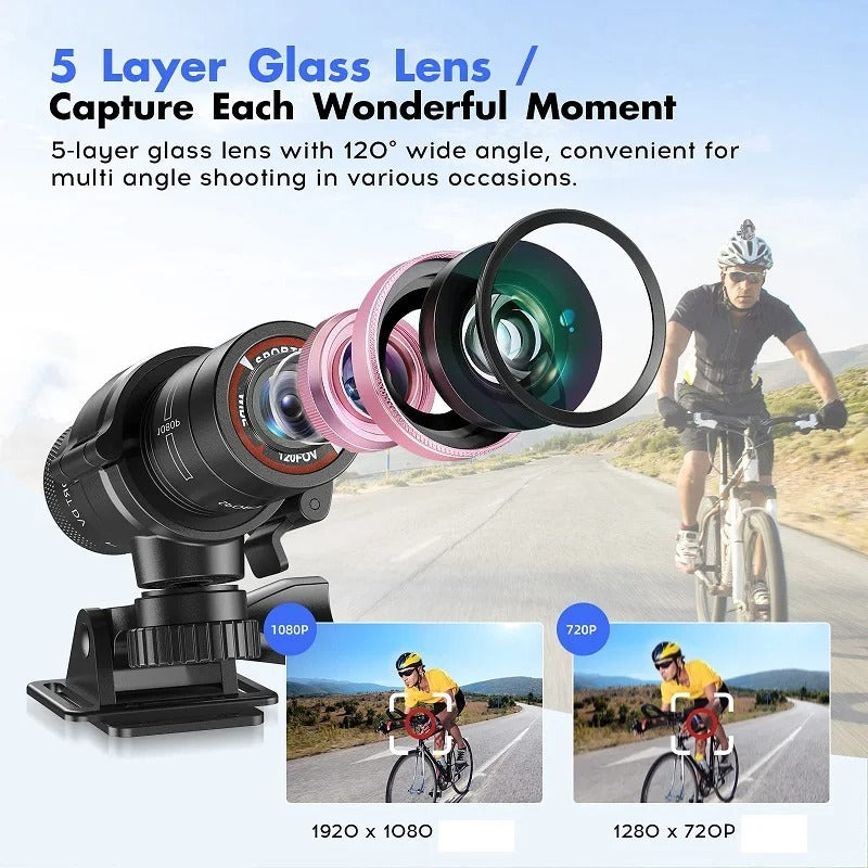 Mini Sport DV 1080P Action Camera – Waterproof Helmet Cam with Flashlight
