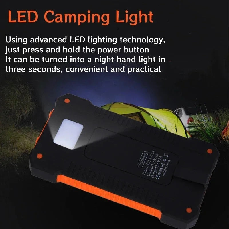 200000mAh Solar Power Bank Large Capacity Portable Battery