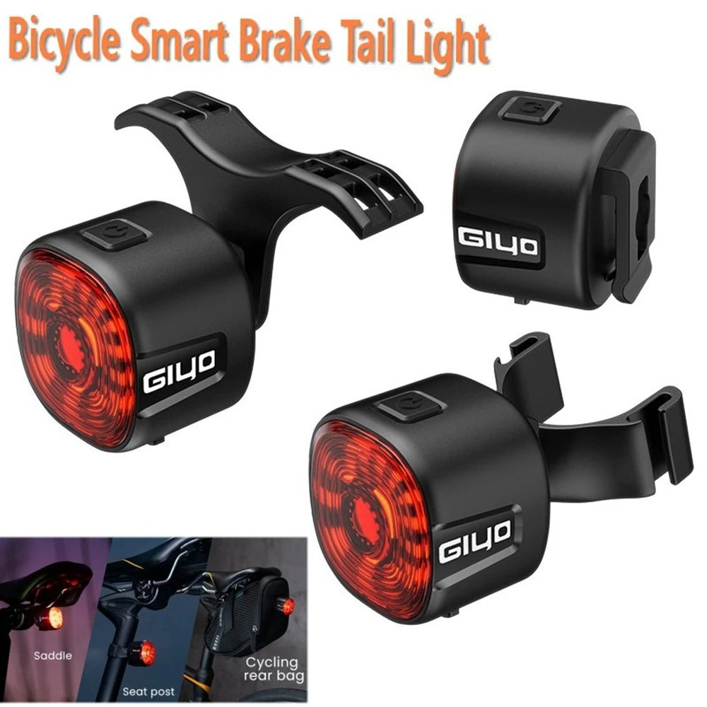 Smart Bicycle Brake Tail Light – USB Rechargeable