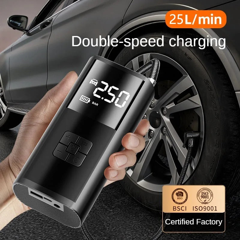 Portable Air Compressor – Fast Tire Inflator & Accurate Pressure Pump