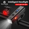 USB Rechargeable Bike Light Set – Front Cycling Headlight & Rear Warning Light