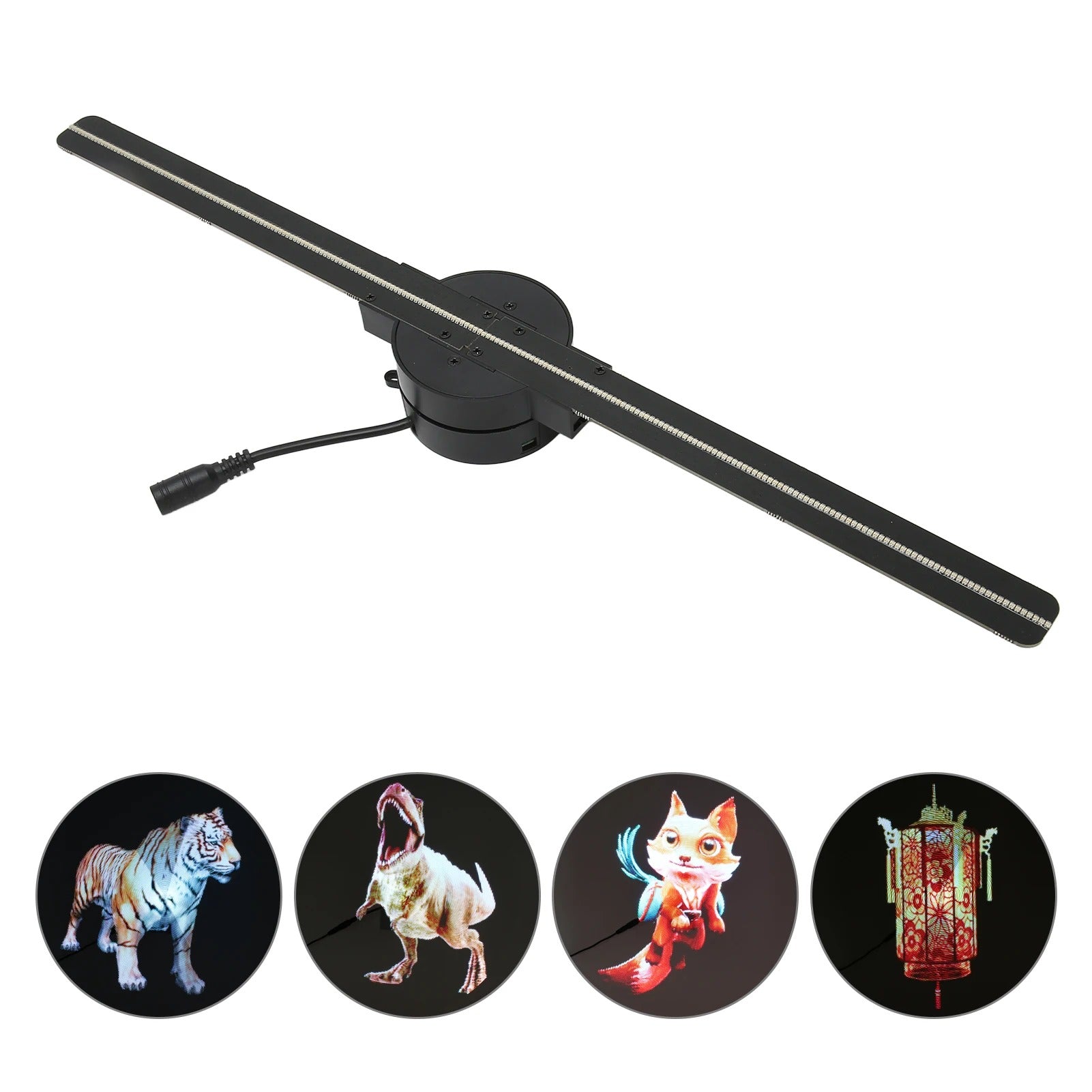 16.5-Inch 3D Hologram Fan Projector – WiFi LED Display with 224 Light Beads