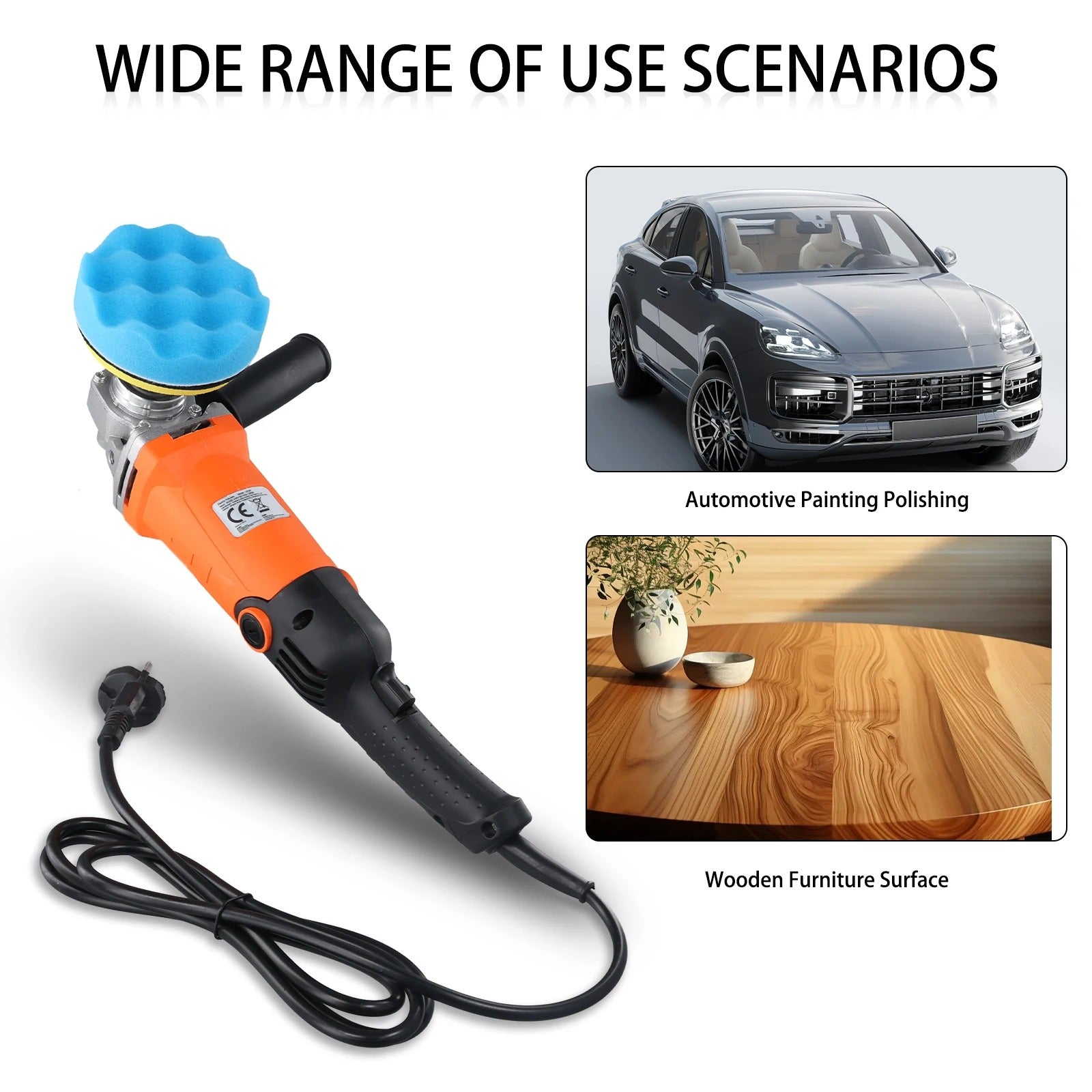 Rotary Car Buffer Polisher – 8800RPM Waxer