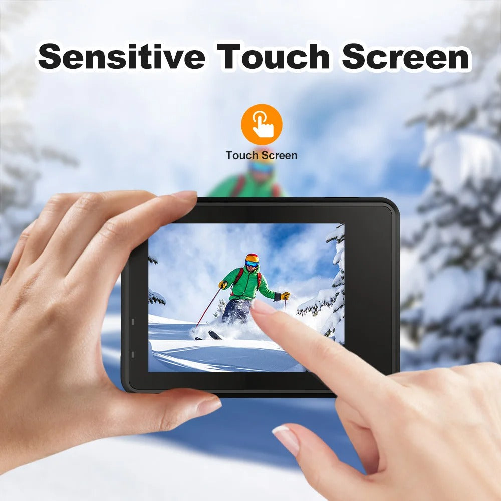 5K Waterproof Action Camera with 4K60FPS, Touch Screen & Wi-Fi