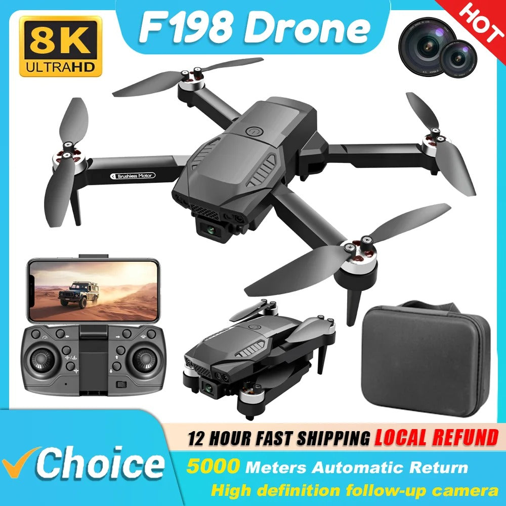 Professional Dual Camera Drone – 1080P HD WiFi FPV Foldable Quadcopter with Wide-Angle Lens & Brushless Motors