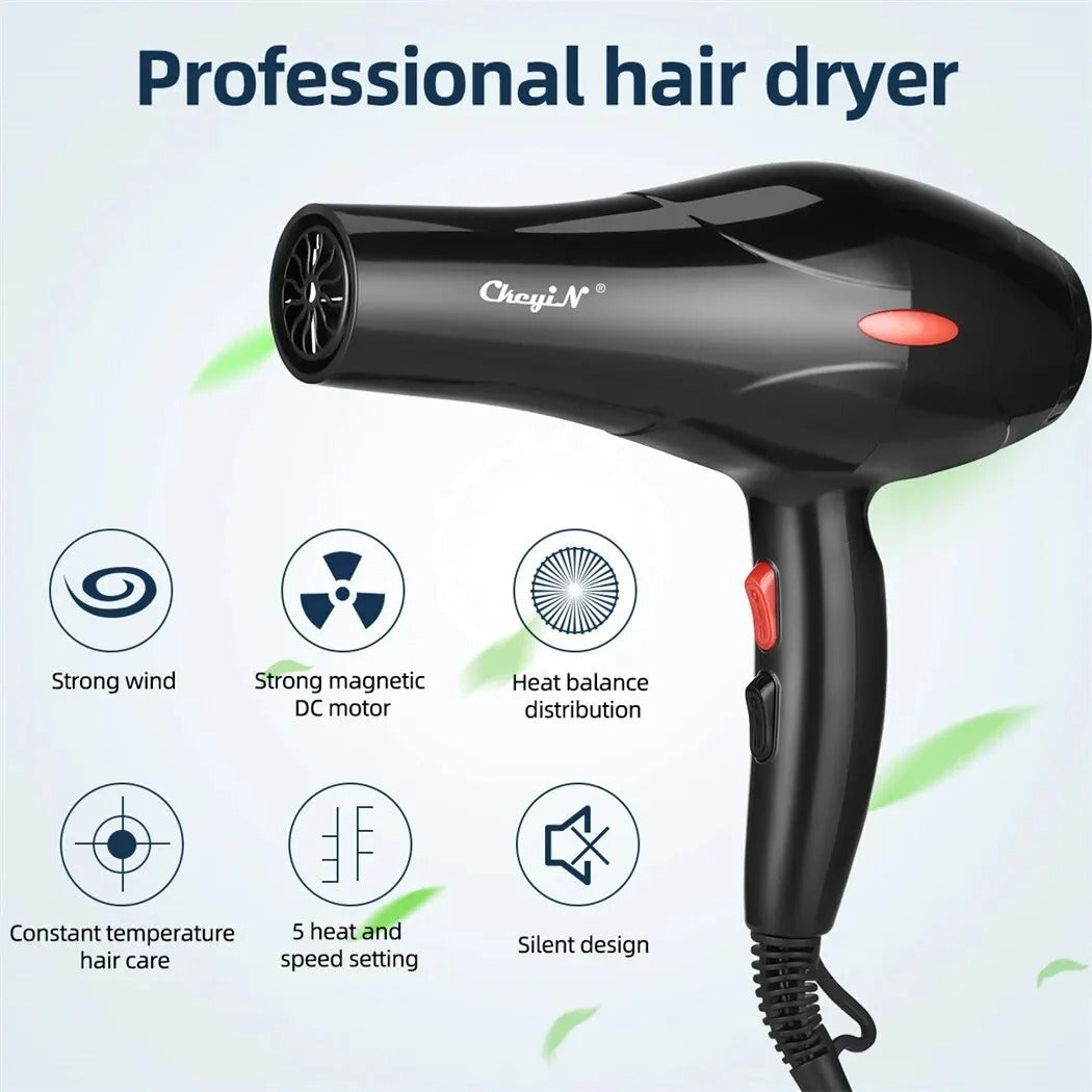 1600W Ionic Hair Dryer – Professional Negative Ion Blow Dryer