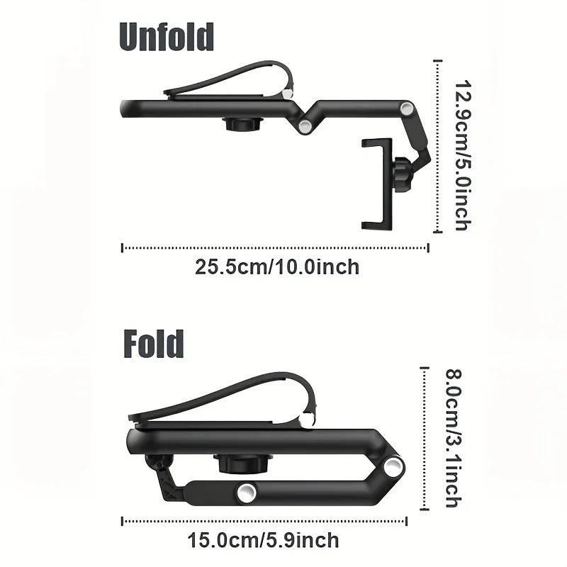 360° Rotating Rearview Mirror Phone Holder – Multifunction Car Phone Carrier