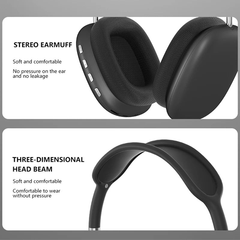 P9 Pro Max Air Wireless Headphones – Noise Cancelling Bluetooth Headset with Mic