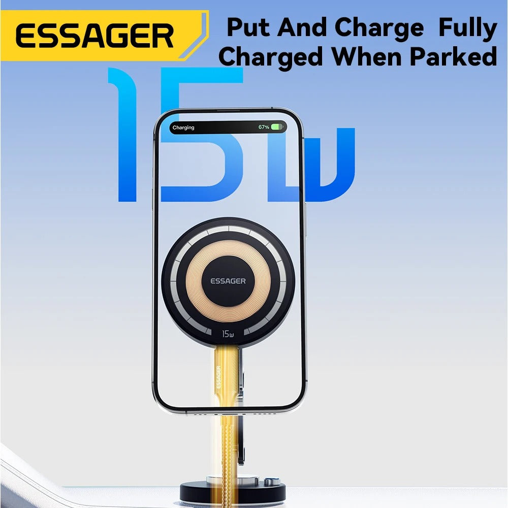 Magnetic Wireless Car Charger – 15W Fast Charging