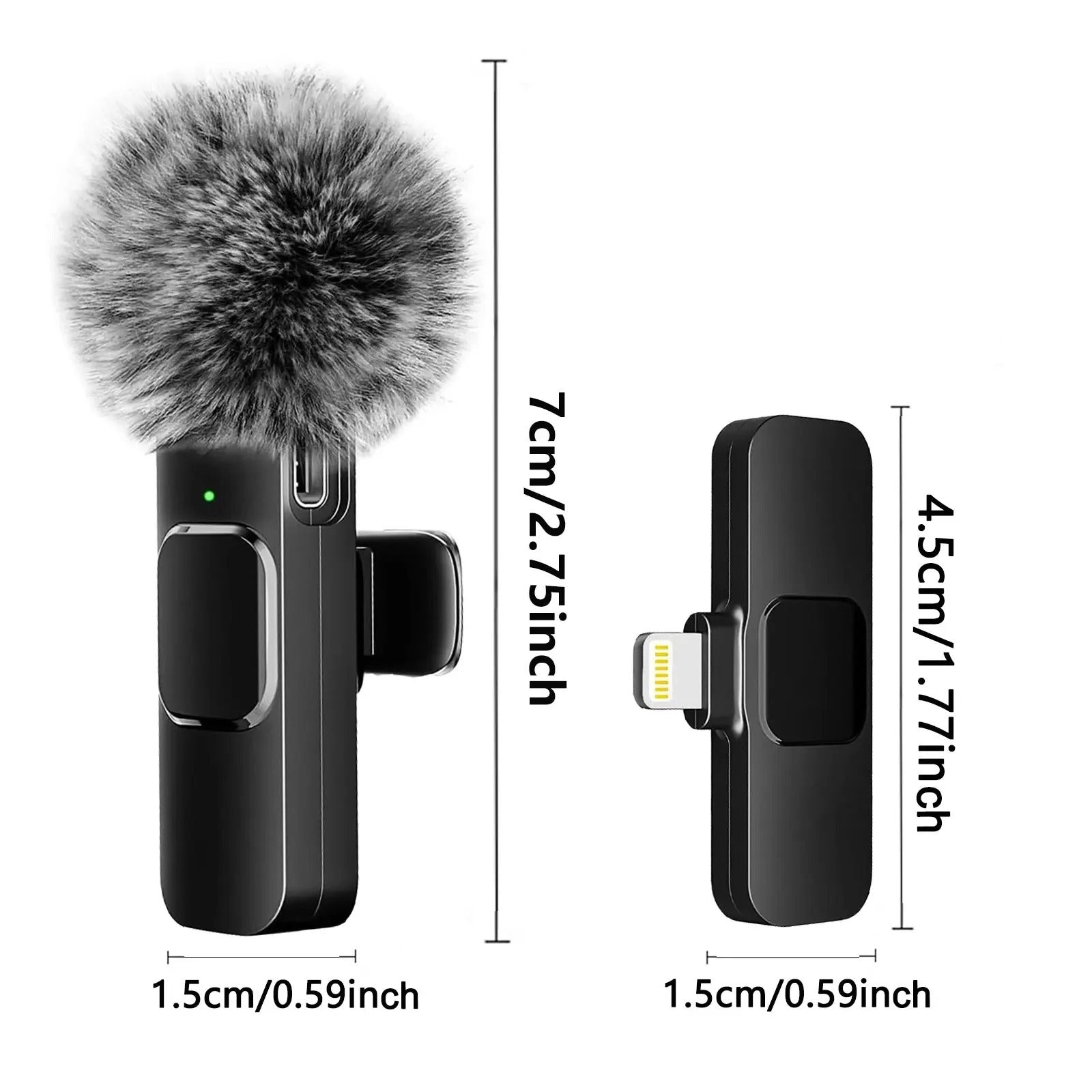 Portable Wireless Lavalier Mic with Noise Reduction