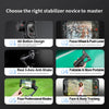 3-Axis Handheld Gimbal Stabilizer with Fill Light - Smartphone Gimbal for iPhone & Android with Face Tracking for TikTok and Vlogs