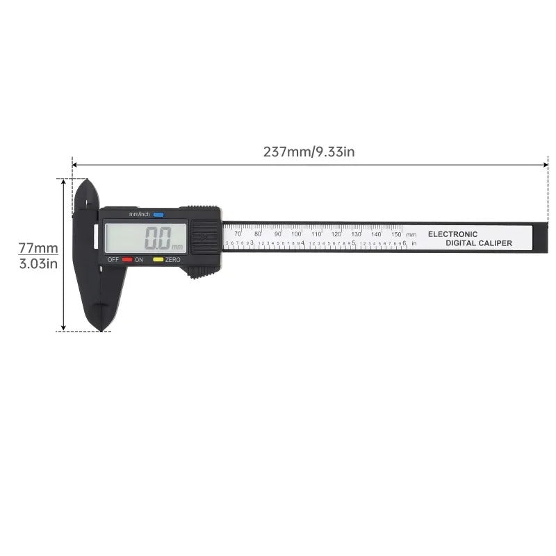 150mm Electronic Digital Caliber LCD Display Vernier Micrometer Gauge with Storage Box