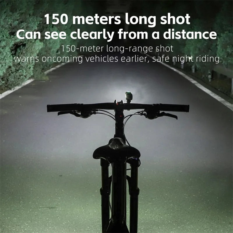 USB Rechargeable Bike Light Set – Front Cycling Headlight & Rear Warning Light