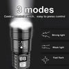 High Power LED Flashlight – USB Rechargeable Torch with Built-in Battery for Camping, Emergency & Outdoor Use
