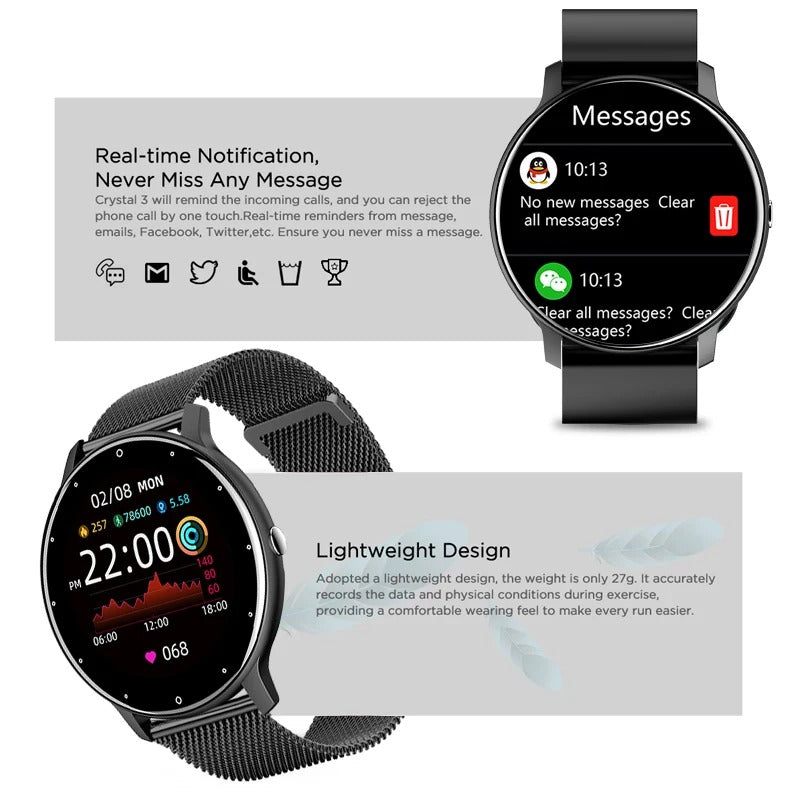 Smart Watch for Ladies Full Touch Screen Sports & Fitness Watch