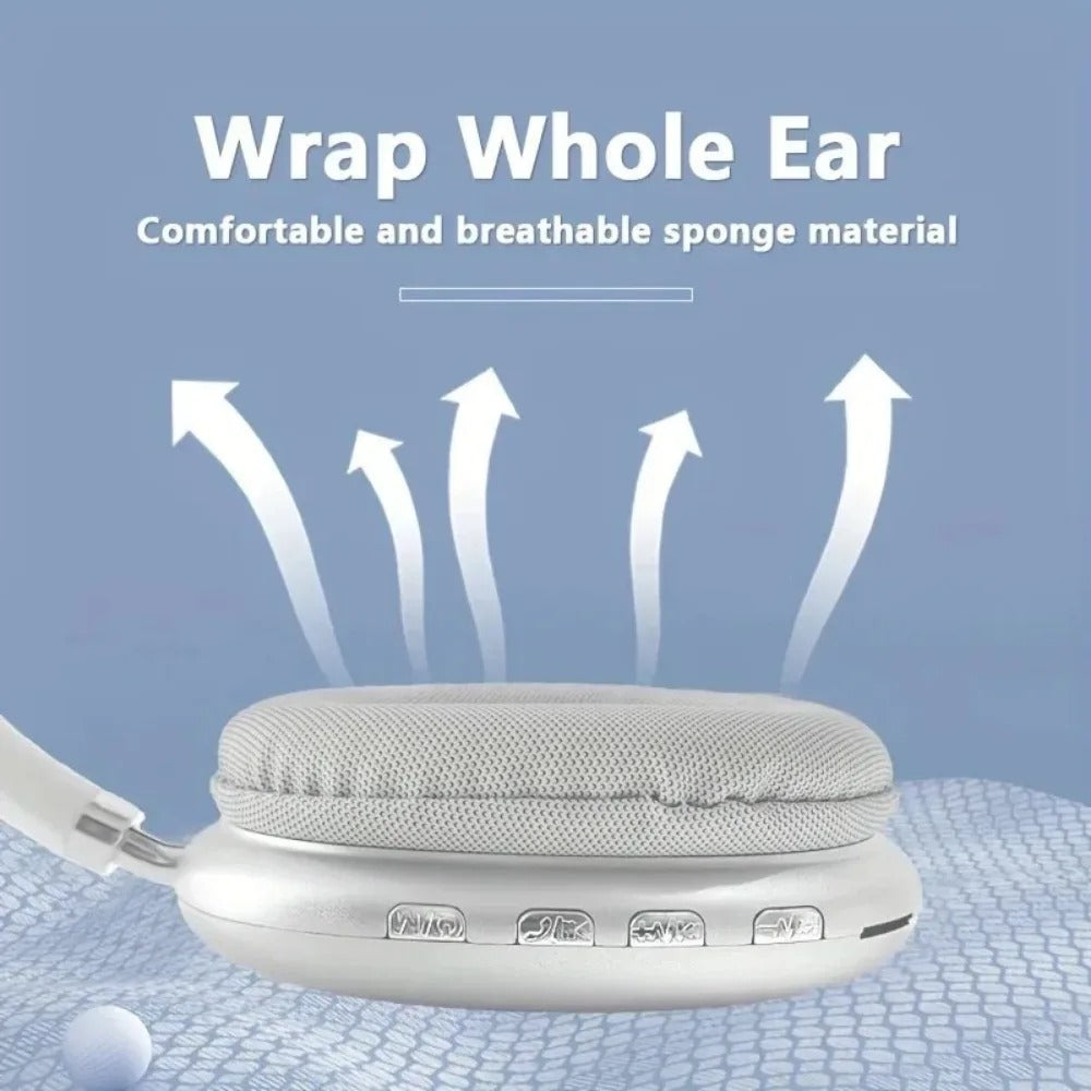 New P9 Wireless Bluetooth Headphones – Noise Cancelling Over-Ear Headset with Mic