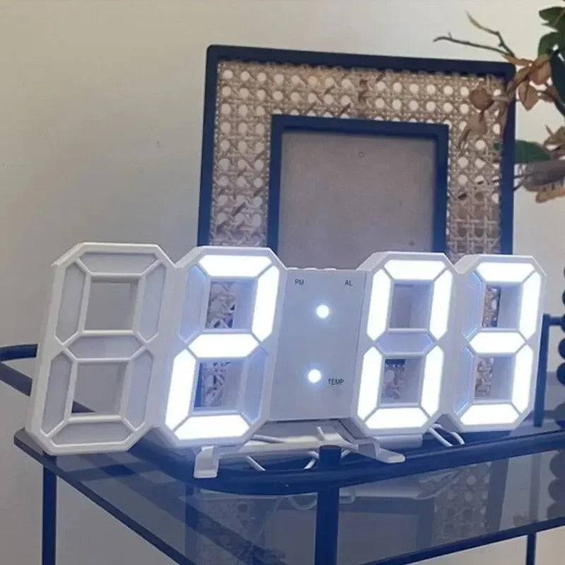 3D LED Alarm Clock with Date & Temperature Display