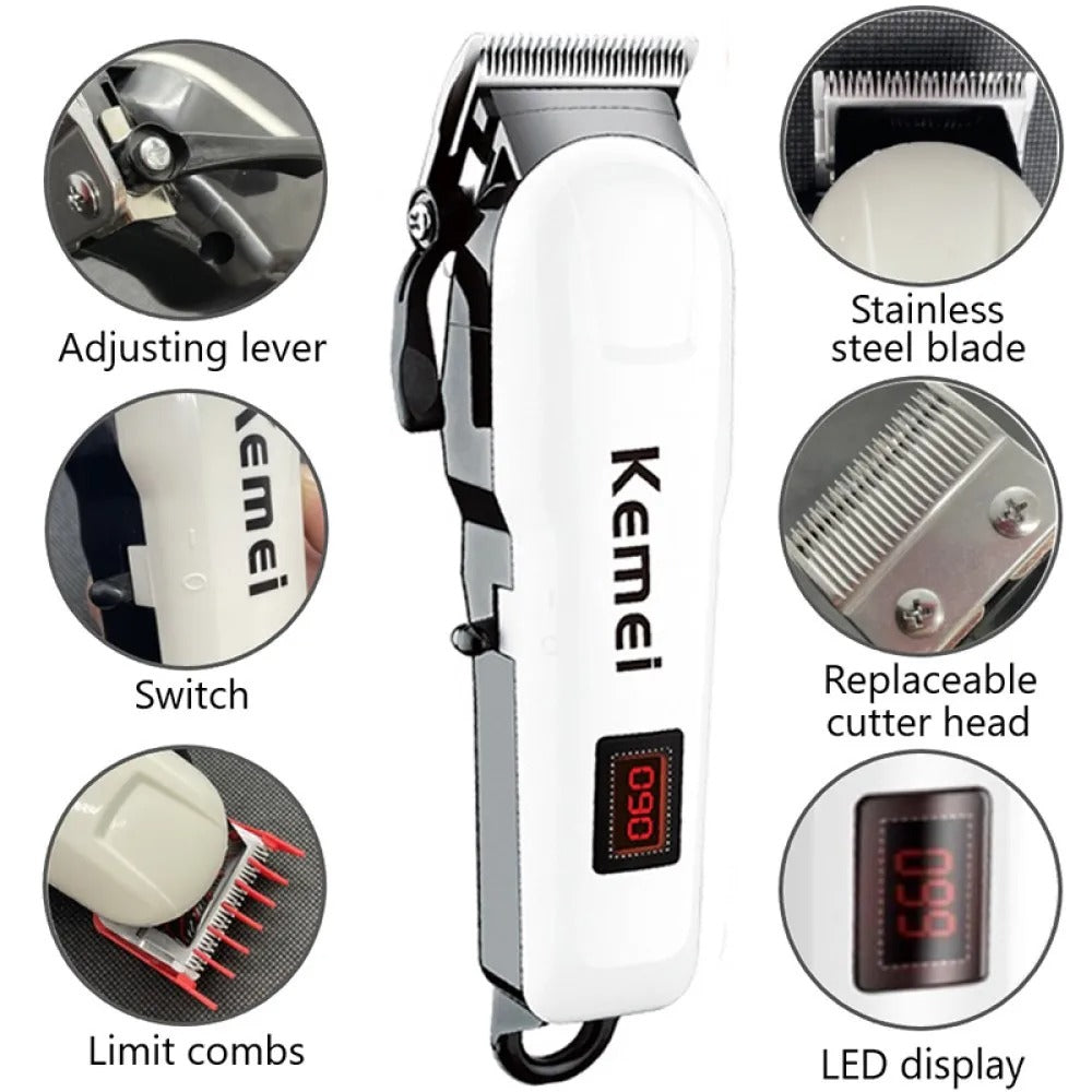 Electric Hair Clipper Professional Wireless Haircut Machine