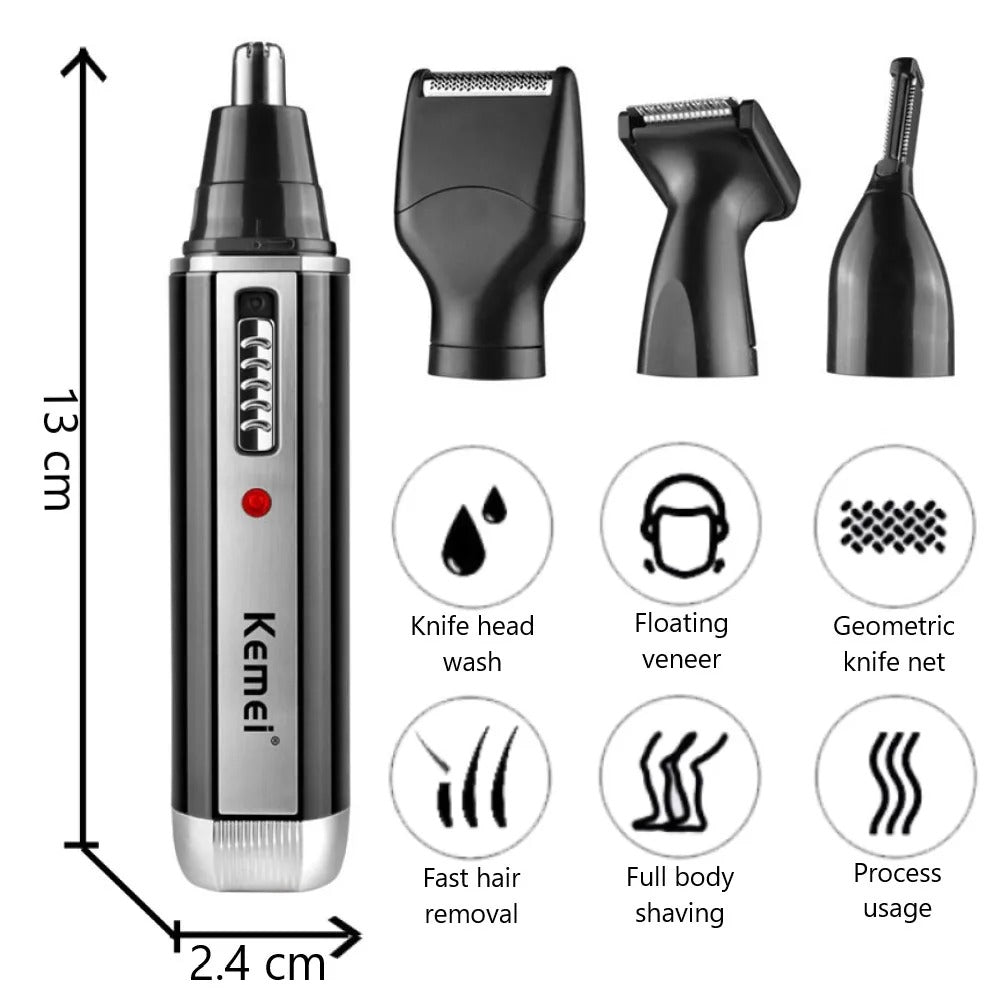 4-in-1 Rechargeable Nose & Beard Trimmer