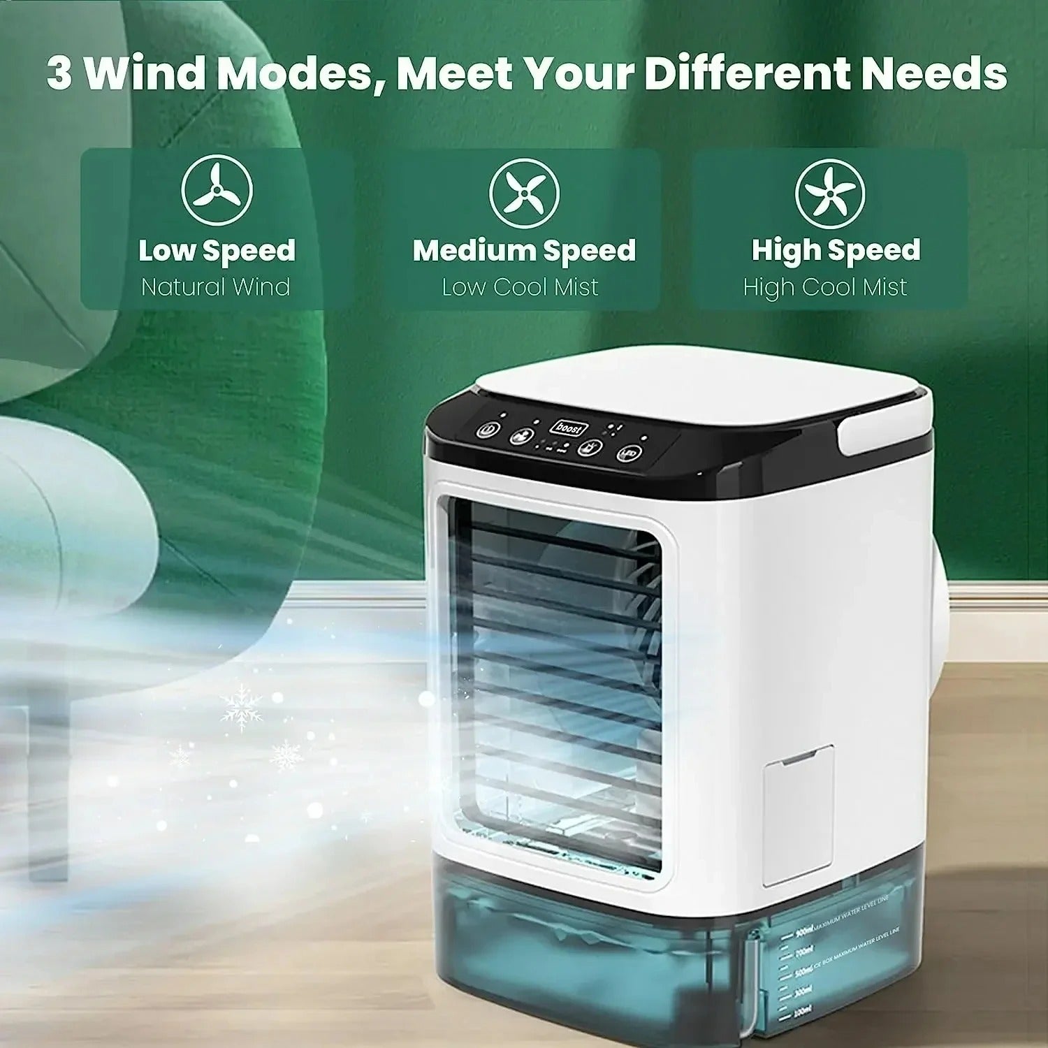 Portable Mini Air Conditioner – 3-Speed Small AC Unit