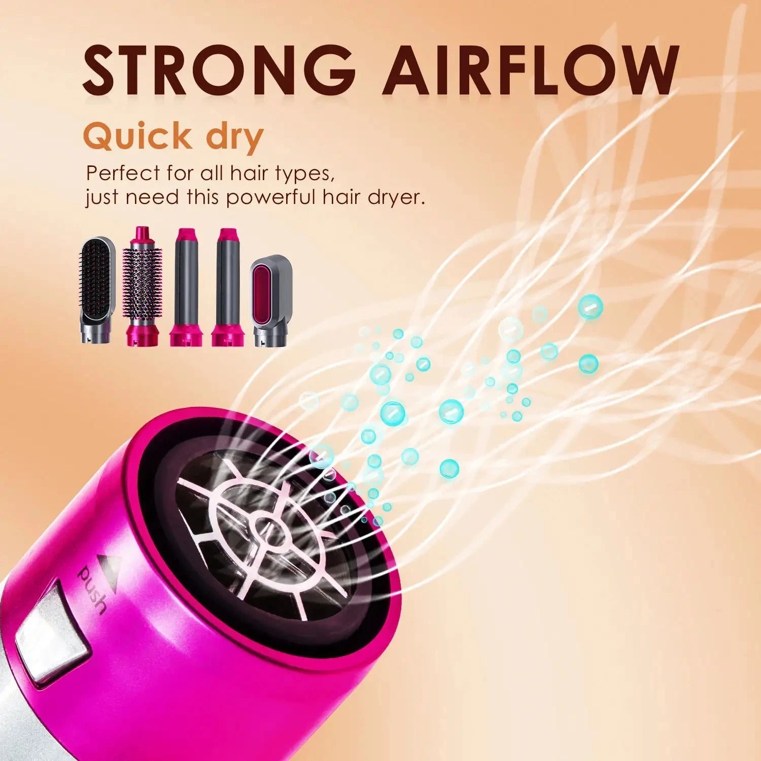 5-in-1 Hair Dryer Brush Set with Straightener and Curler