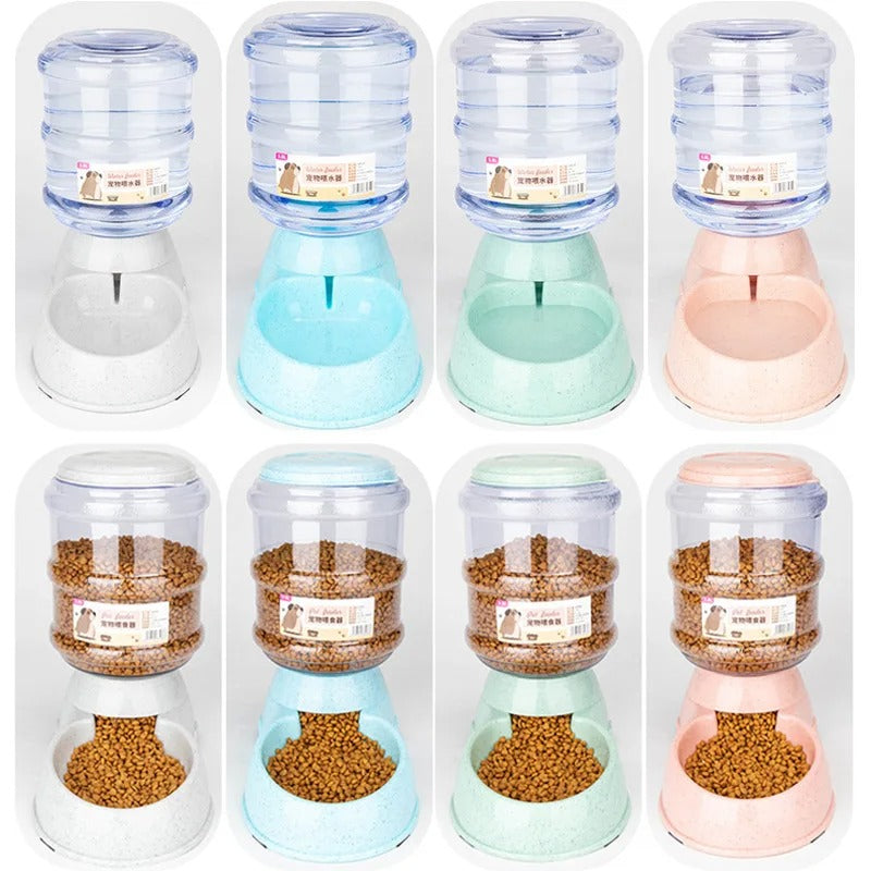 Large Capacity Pet Cat Dog Feeder & Water Dispenser