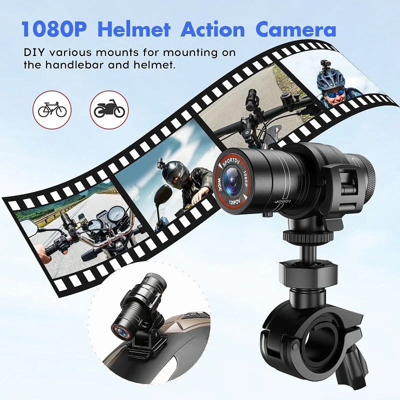 Mini Sport DV 1080P Action Camera – Waterproof Helmet Cam with Flashlight