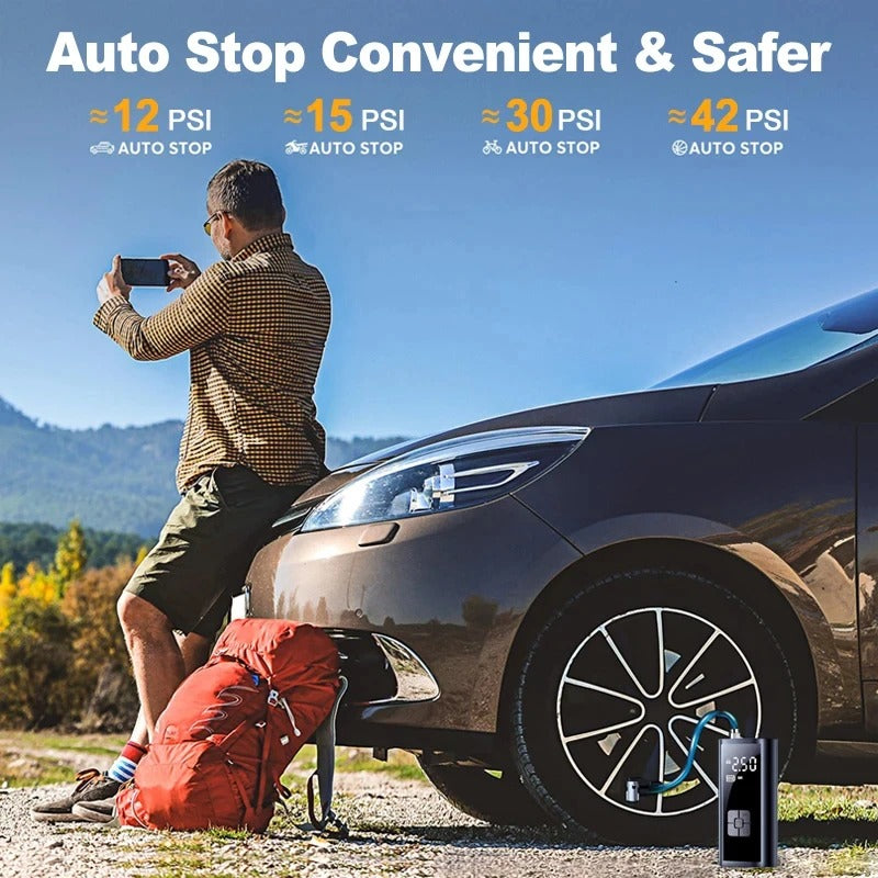 Portable Air Compressor – Fast Tire Inflator & Accurate Pressure Pump