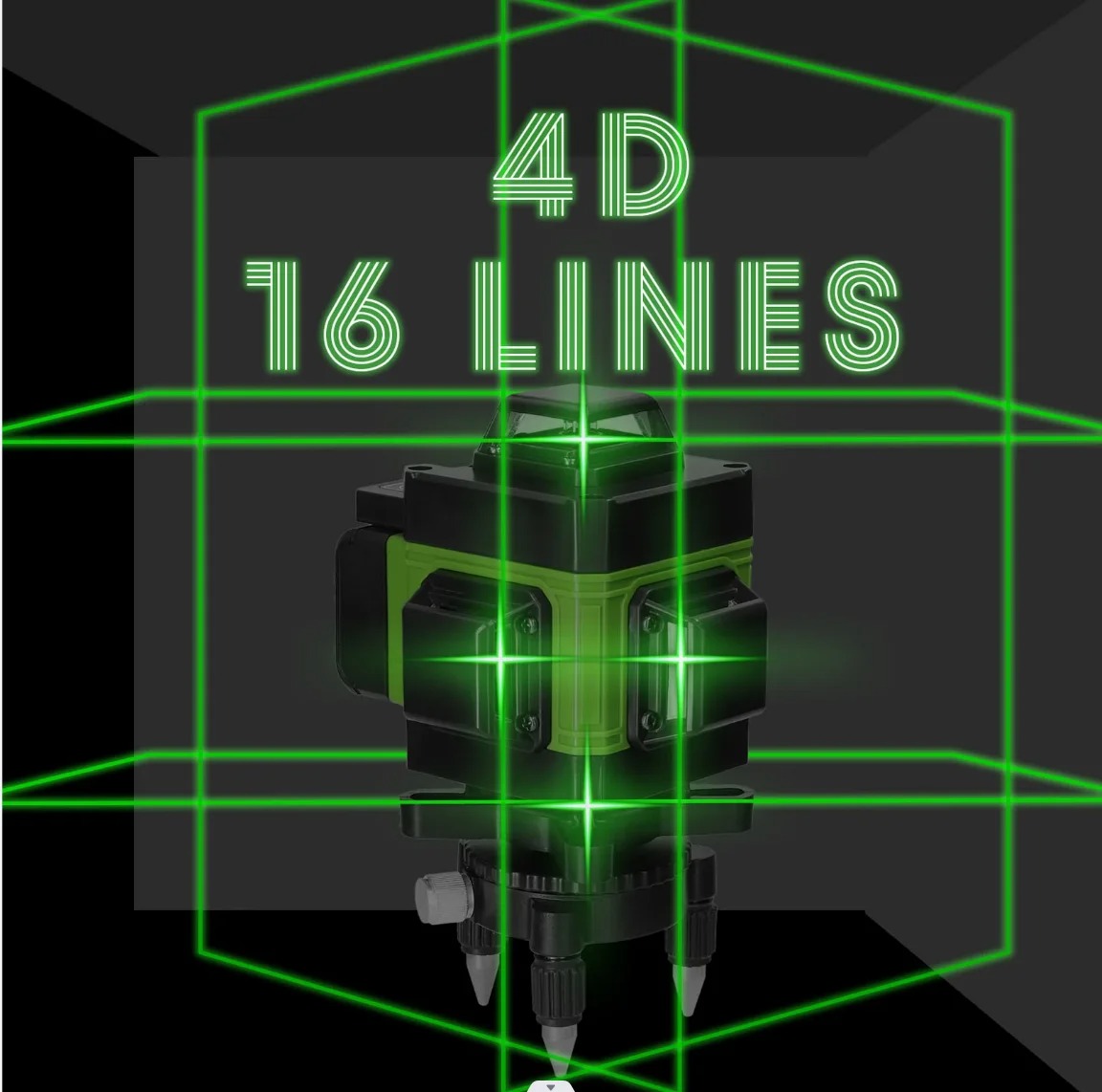 4D Green Laser Level – 16/12 Line Self-Leveling Tool