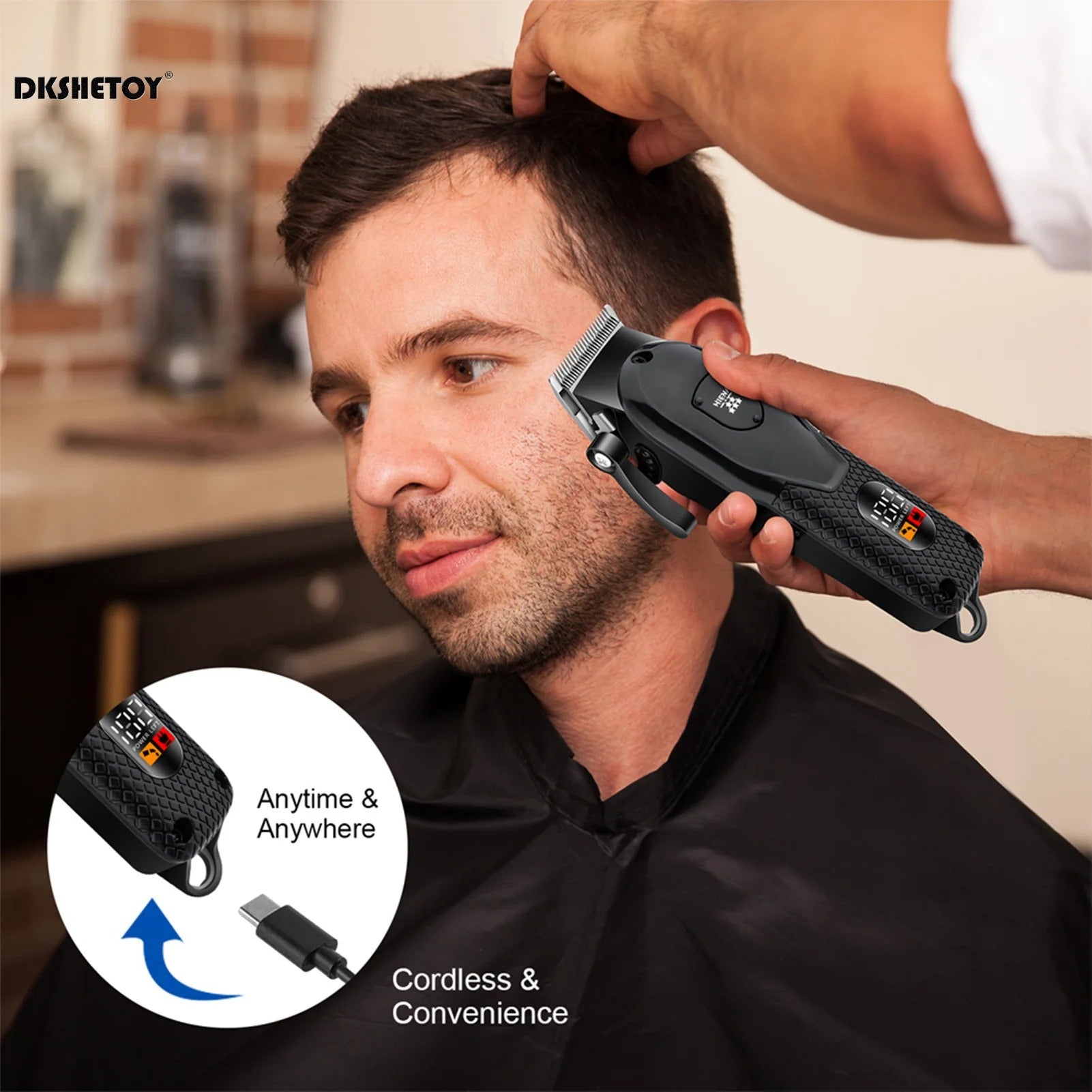 Professional Electric Hair Trimmer Set for Men Rechargeable Clippers