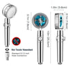 360° Rotating Turbo Fan Shower Head – High Pressure, Water-Saving Spray