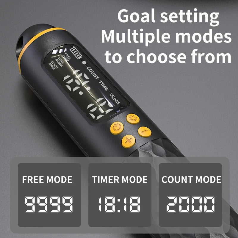 Rechargeable Digital Jump Rope with Calorie Counter & Adjustable Cable
