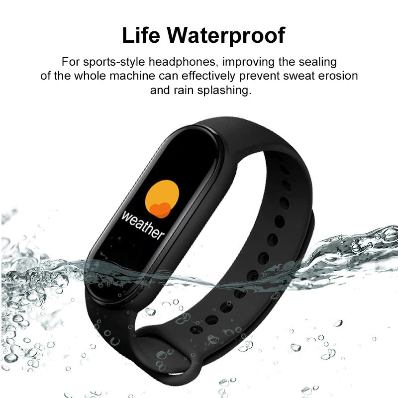 Smart Fitness Watch – Waterproof Heart Rate & Blood Pressure Monitor