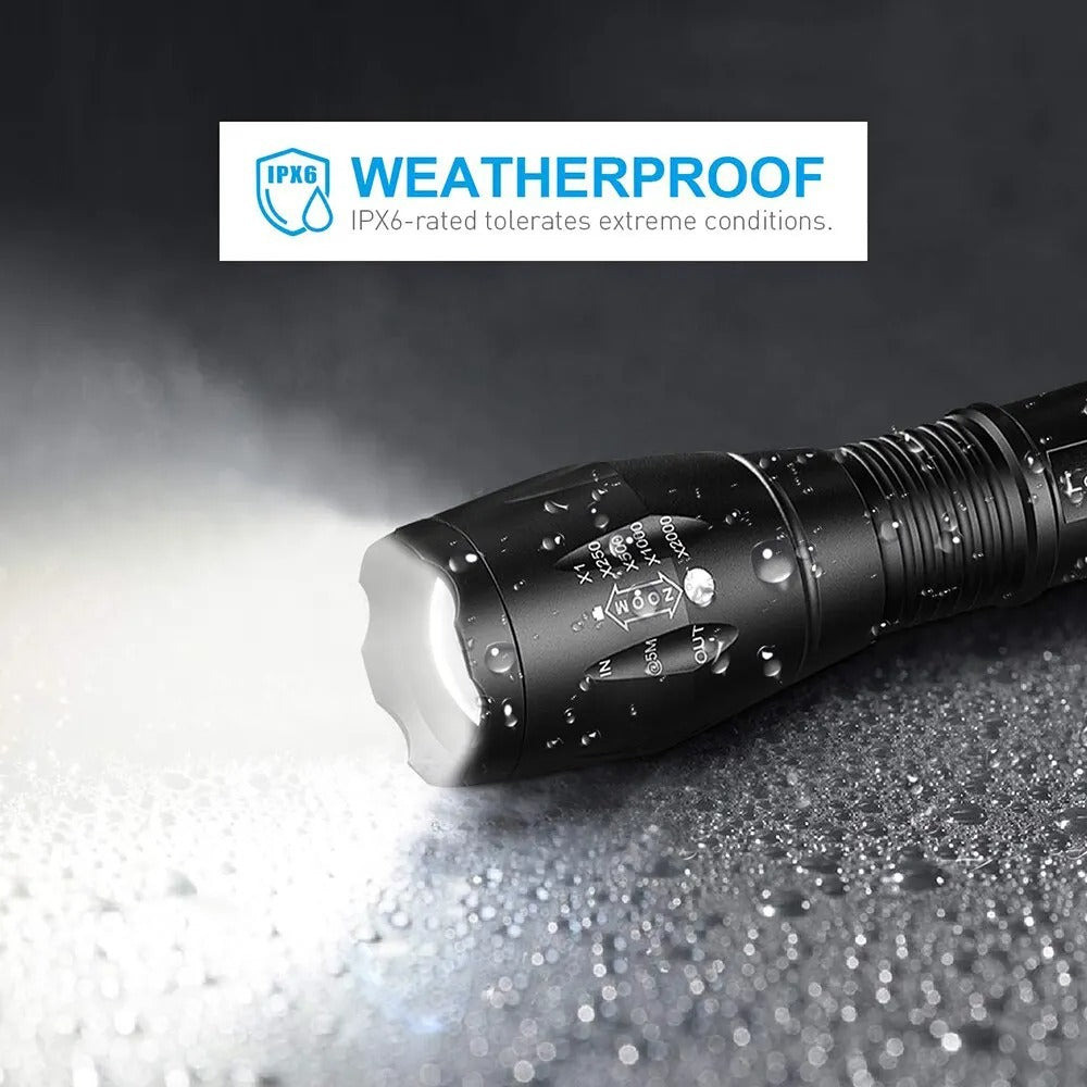 High-Power LED Camping Torch – Zoomable Waterproof Flashlight