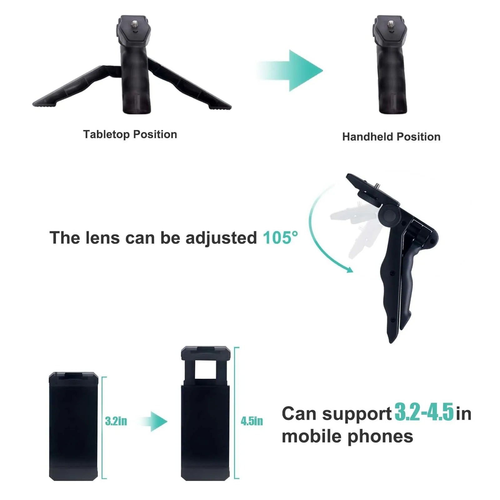 Smartphone Vlogging Kit for iPhone & Android - Tripod, Mini Microphone