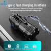 LED Flashlight Super Bright Rechargeable Waterproof Torch with Cap Clip