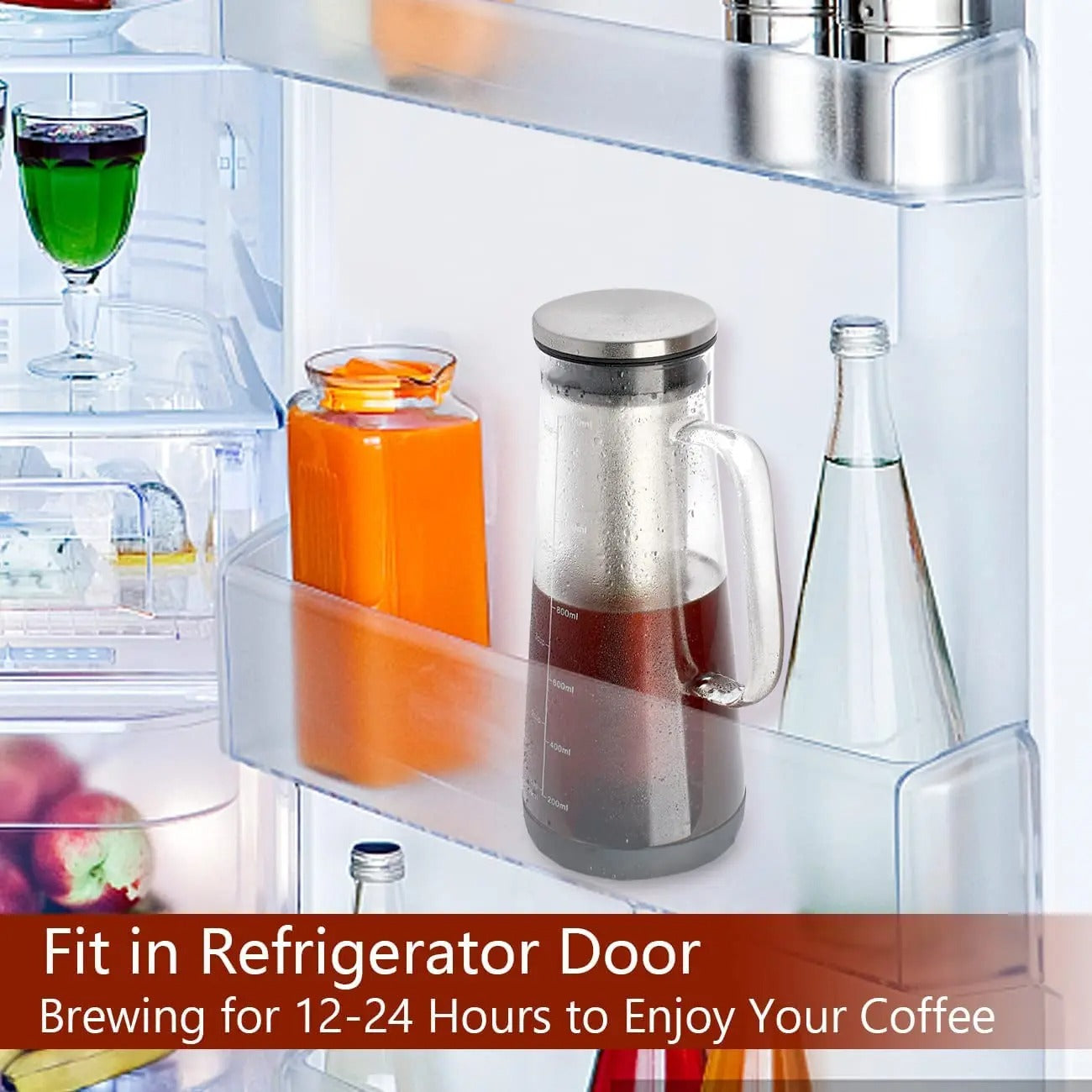 Airtight Cold Brew Coffee Maker and Tea Infuser 1L