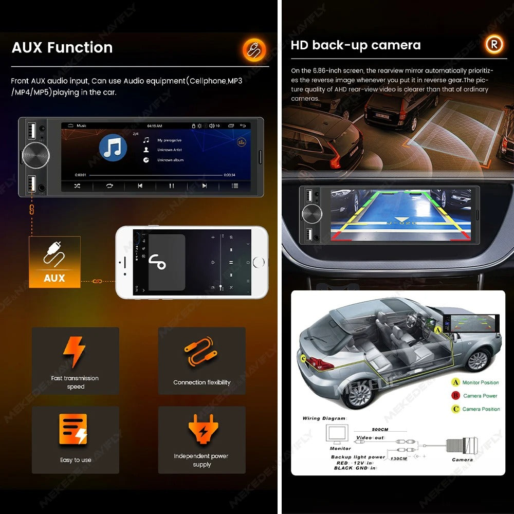 Car Stereo – CarPlay & Android Auto Multimedia MP5 Player