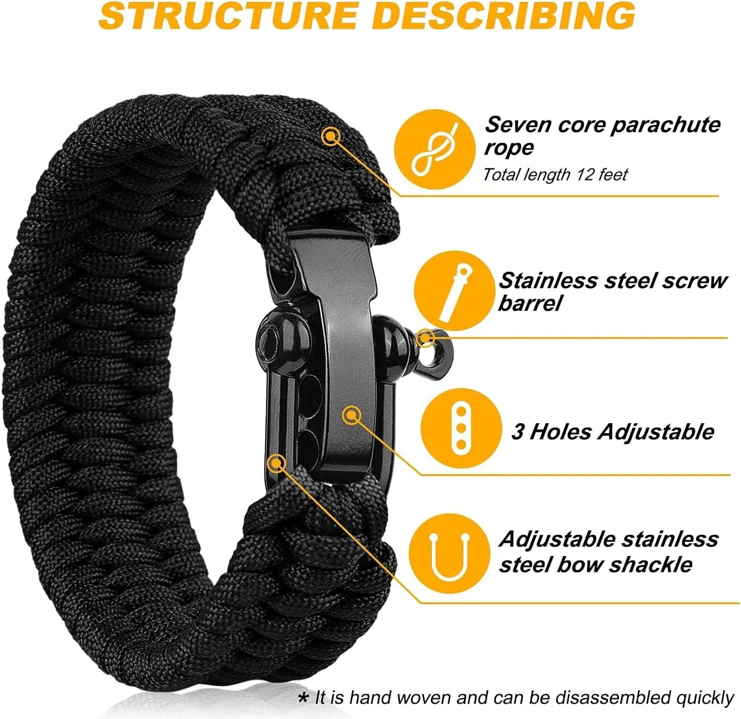 Survival Paracord Bracelet