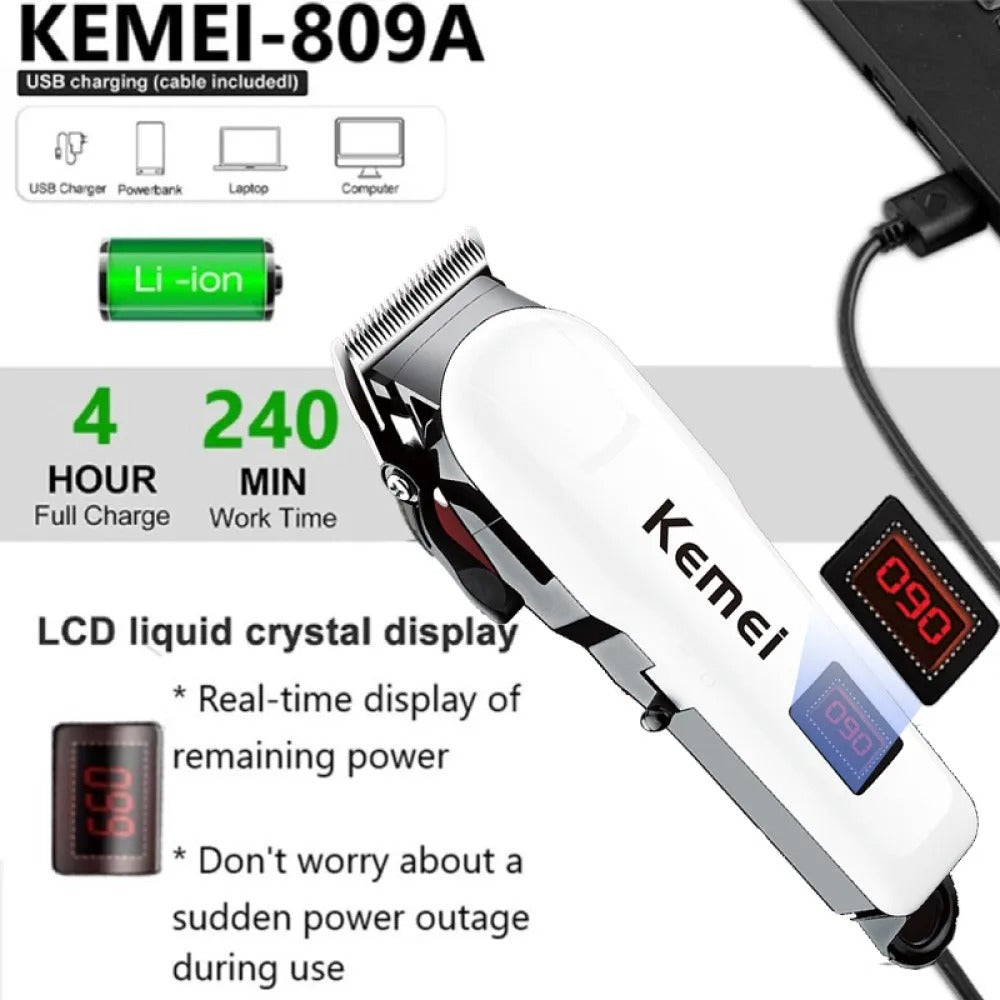 Electric Hair Clipper Professional Wireless Haircut Machine