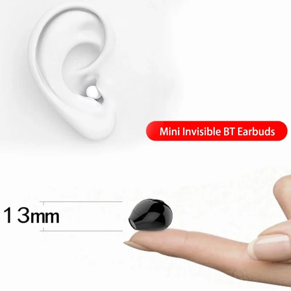 Mini Bluetooth Earphones Wireless In-Ear Earbuds with Noise Reduction