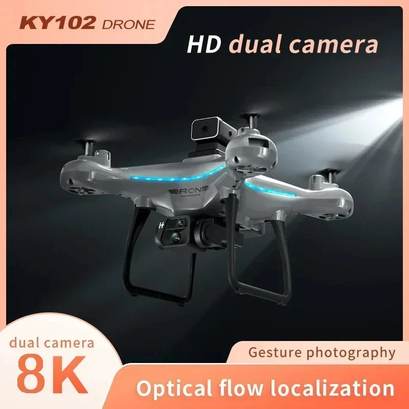 8K Drone – Dual-Camera RC Quadcopter with Obstacle Avoidance & Optical Flow