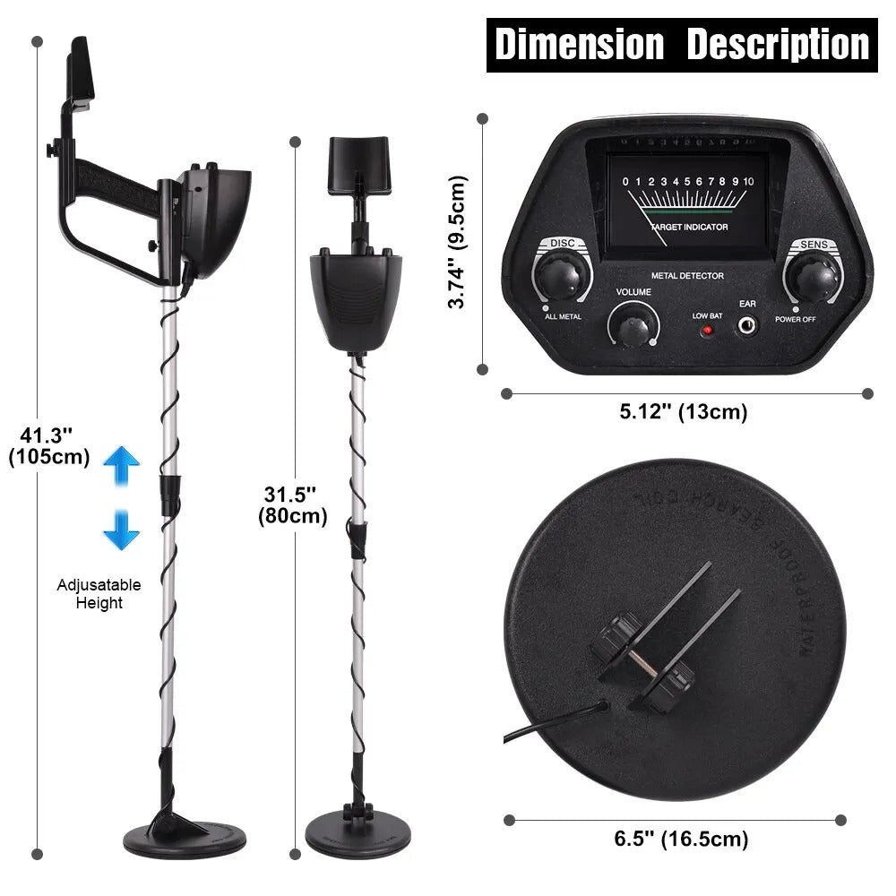 Underground Metal Detector Adjustable Gold & Treasure Finder