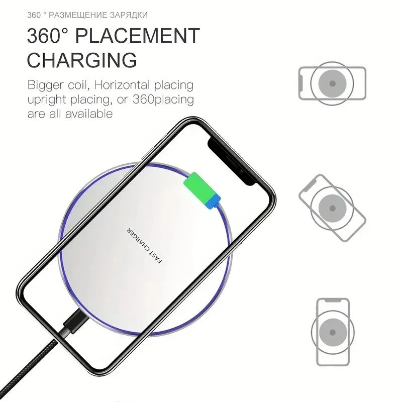 30W Wireless Charger Pad – Fast Induction Charging Dock