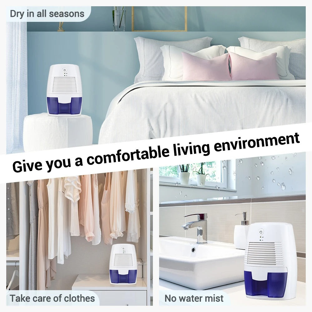 Mini Home Dehumidifier for Bedroom Bathroom Quiet Moisture Absorption