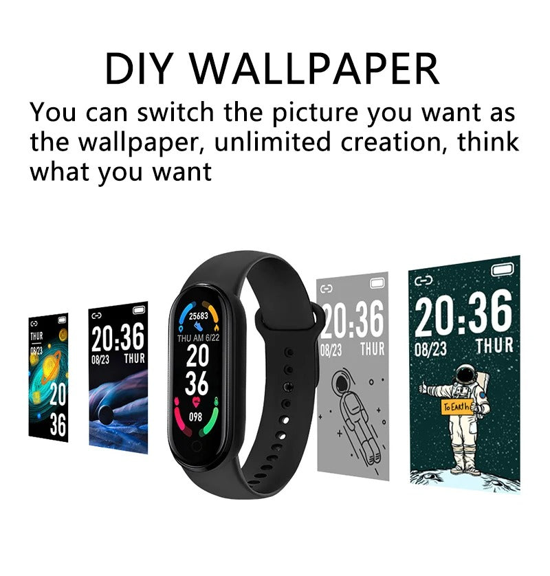 Smart Fitness Watch – Waterproof Heart Rate & Blood Pressure Monitor