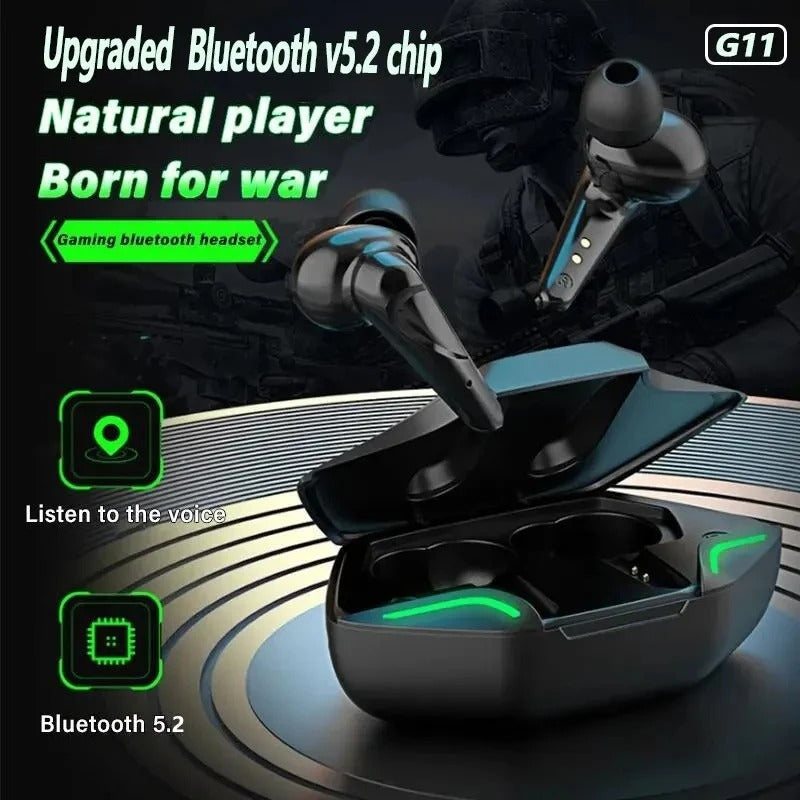 Pro Gaming Earbuds – Wireless Bluetooth 9D Stereo Earphones with Mic & Bass Sound for Gamers