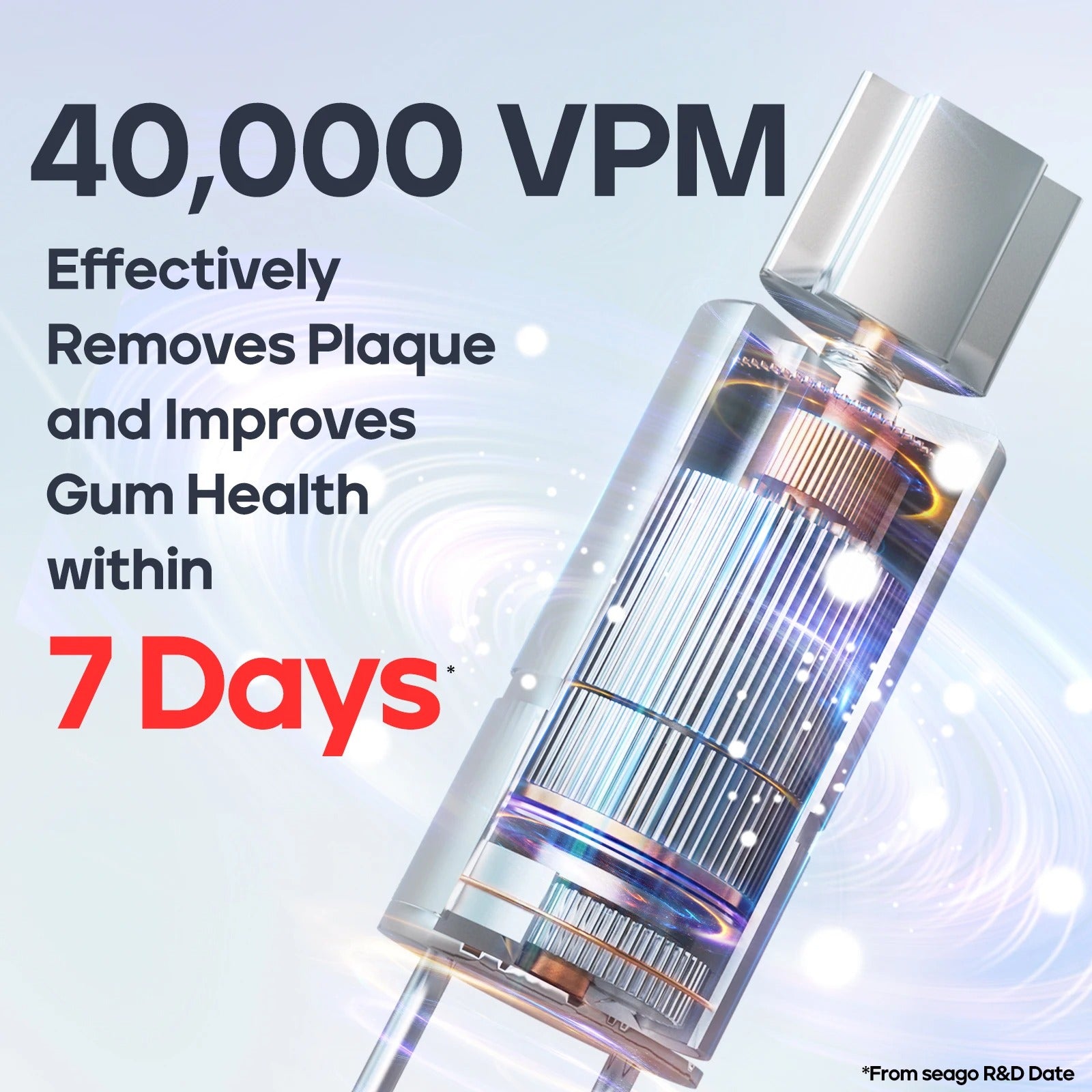 USB Rechargeable Ultrasonic Electric Toothbrush with 10 Replacement Heads