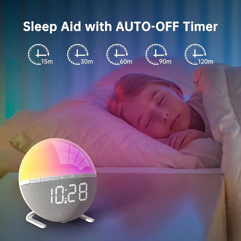 Sunrise Wake Up Light Alarm Clock with Natural Sounds & Colors