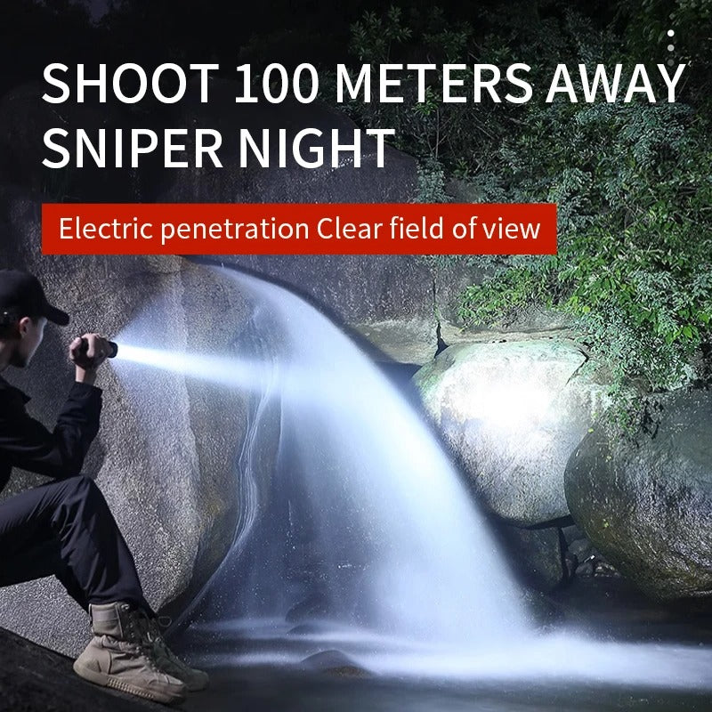 LED Flashlight – 1100LM 15W Tactical Torch with 18650 Battery